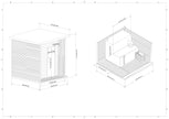 Traditional Hemlock Outdoor Steam Sauna 2–8 Person with 6kW Heater