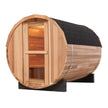 4 Person Outdoor Barrel Sauna – Red Cedar or Hemlock Traditional Steam Sauna Kit with Waterproof Tile