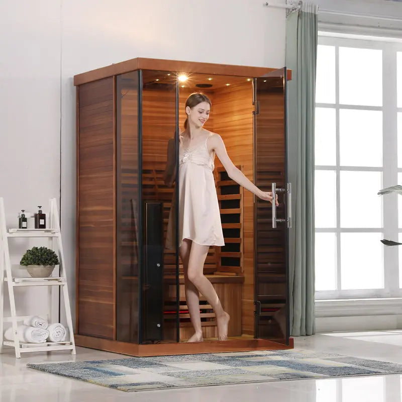 2 Person Far Infrared Sauna Compact Home Cabin with Ionizer