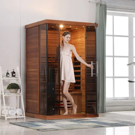 2 Person Far Infrared Sauna Compact Home Cabin with Ionizer