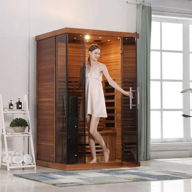 2 Person Far Infrared Sauna Compact Home Cabin with Ionizer