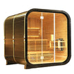 Outdoor Cedar Steam Sauna 4 Person Carbonized Spruce