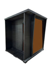 Anyi AY-200HGD Luxury Black Outdoor Cedar Sauna 4-6 Person Backyard