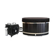 Black Oval Red Cedar Ice Bath Tub | Cold Plunge Spa Barrel for Athlete Recovery & Home Spa