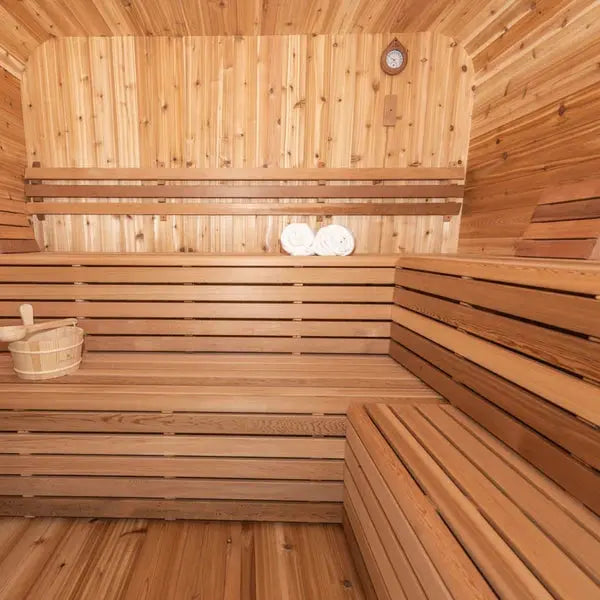 2–6 Person Outdoor Cedar Sauna Wood or Electric Heater