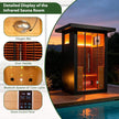 Thermora Lugano 2-Person Outdoor Full-Spectrum Infrared Sauna with WiFi, Chromotherapy Lighting & Aluminum Alloy Exterior