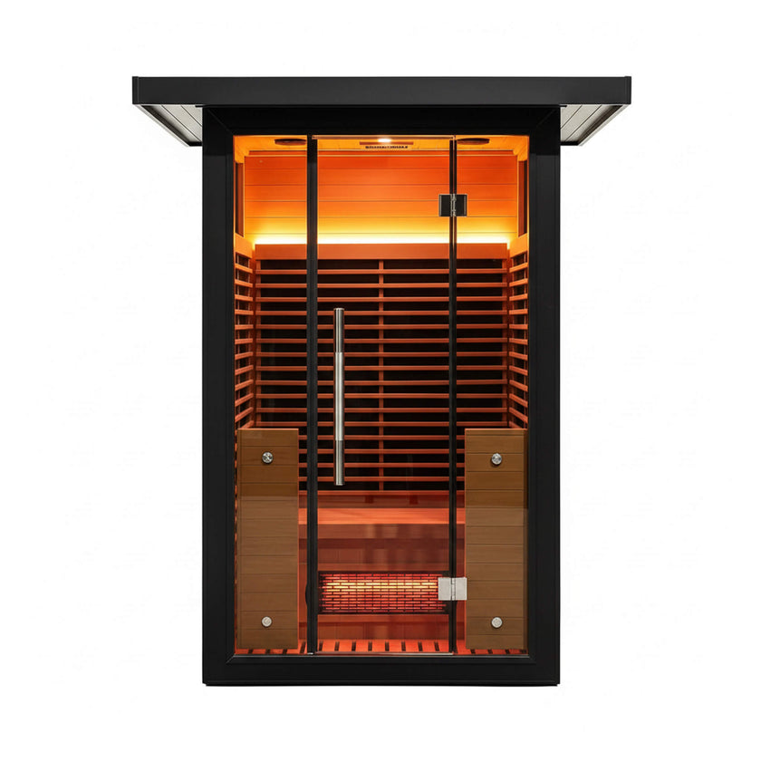 Thermora Lugano 2-Person Outdoor Full-Spectrum Infrared Sauna with WiFi, Chromotherapy Lighting & Aluminum Alloy Exterior