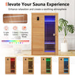 2 People Far Infrared Wooden Sauna Room with Free Red Light Therapy