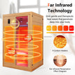 2 People Far Infrared Wooden Sauna Room with Free Red Light Therapy