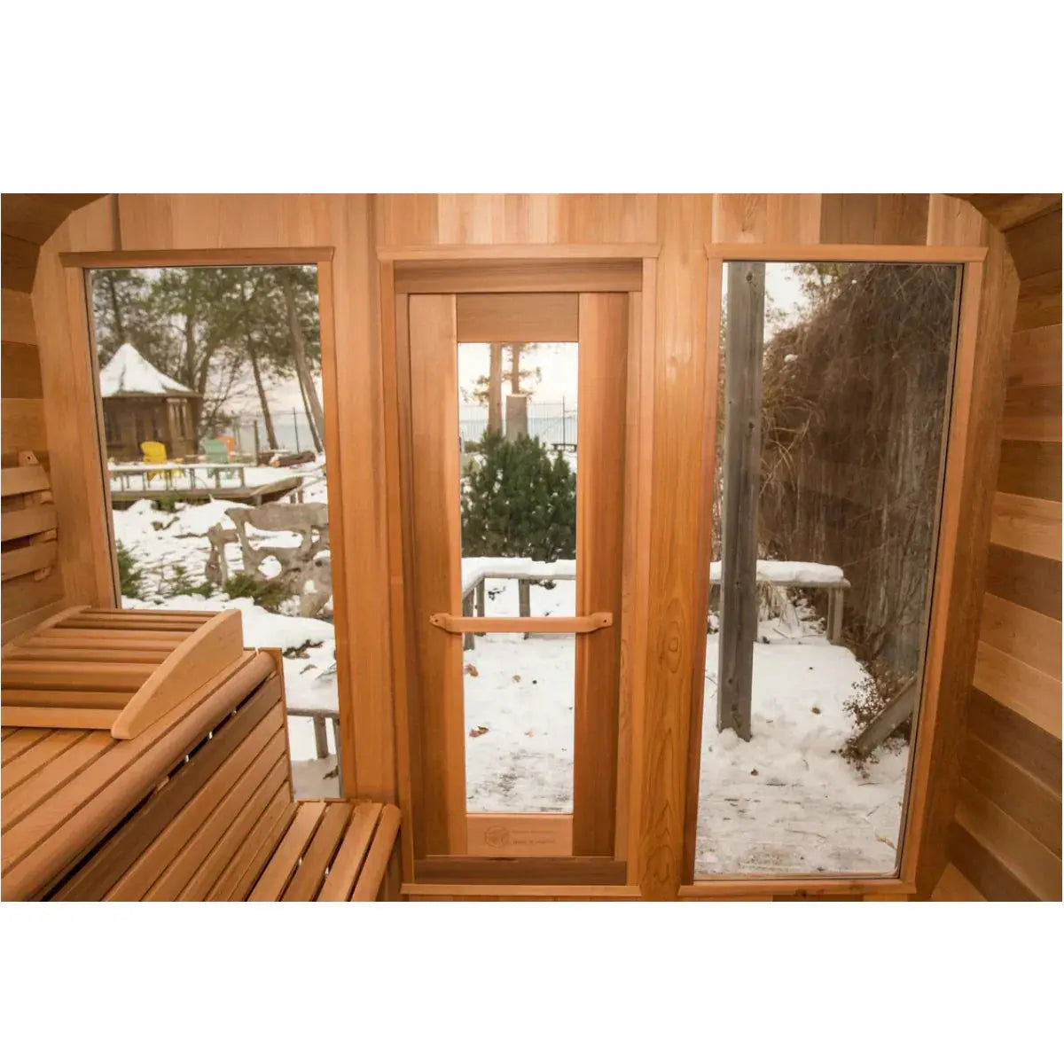 2–6 Person Outdoor Cedar Sauna Wood or Electric Heater