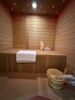 Anyi AY-200HGD Luxury Black Outdoor Cedar Sauna 4-6 Person Backyard