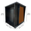Anyi AY-200HGD Luxury Black Outdoor Cedar Sauna 4-6 Person Backyard