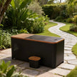 Black Rectangular Ice Tub – Outdoor Cold Plunge Recovery Bath