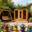 2–6 Person Outdoor Cedar Sauna Wood or Electric Heater