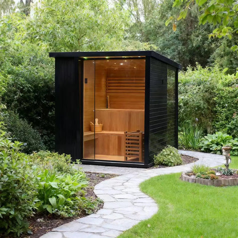 Traditional Hemlock Outdoor Steam Sauna 2–8 Person with 6kW Heater