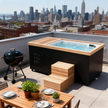 ICE TUB Black Rectangular Red Cedar Cold Plunge