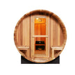 6 Person Hemlock Cedar or Outdoor Barrel Sauna with Front Porch