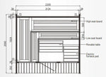 Anyi-FFF Black Thermo Spruce Outdoor Sauna Cabin 4–6 Person