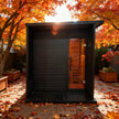 Anyi AY-200HGD Luxury Black Outdoor Cedar Sauna 4-6 Person Backyard