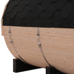 4-6 Person Outdoor Barrel Sauna - Premium White Pine Wood, All-Weather Design for Backyard Relaxation
