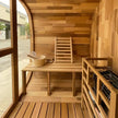 4-Person Premium Canadian Red Cedar Outdoor Traditional Steam Sauna with Tinted Glass Panels