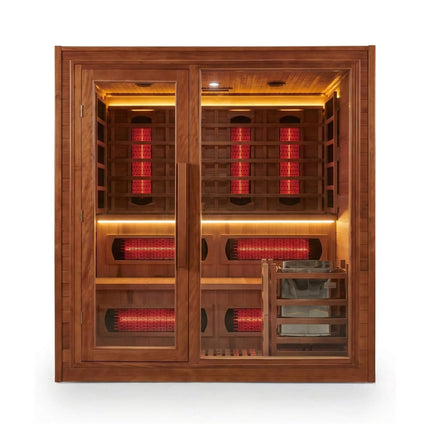 Rövia 4 Person Hybrid Sauna Infrared and Steam Cedar 6kW Heater (Made to Order)