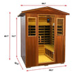 Premium 4 Person Low EMF Outdoor Far Infrared Mahogany Sauna With Bluetooth Audio