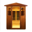 Premium 4 Person Low EMF Outdoor Far Infrared Mahogany Sauna With Bluetooth Audio