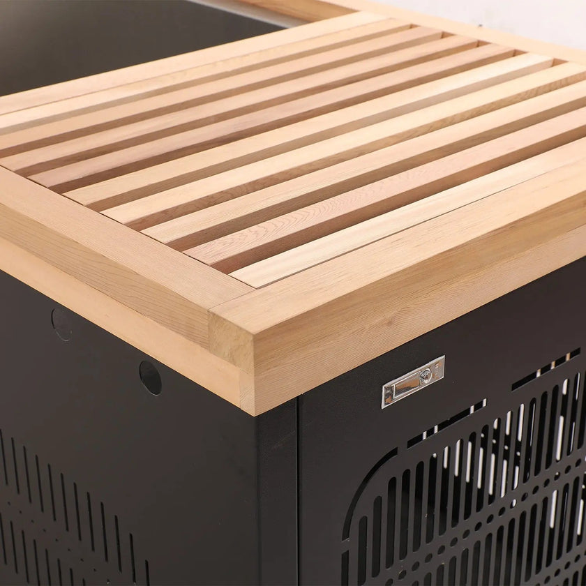 ICE TUB Black Rectangular Red Cedar Cold Plunge