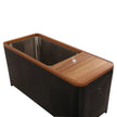 Black Rectangular Ice Tub – Outdoor Cold Plunge Recovery Bath