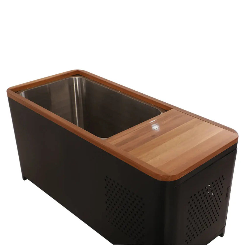 Black Rectangular Ice Tub – Outdoor Cold Plunge Recovery Bath