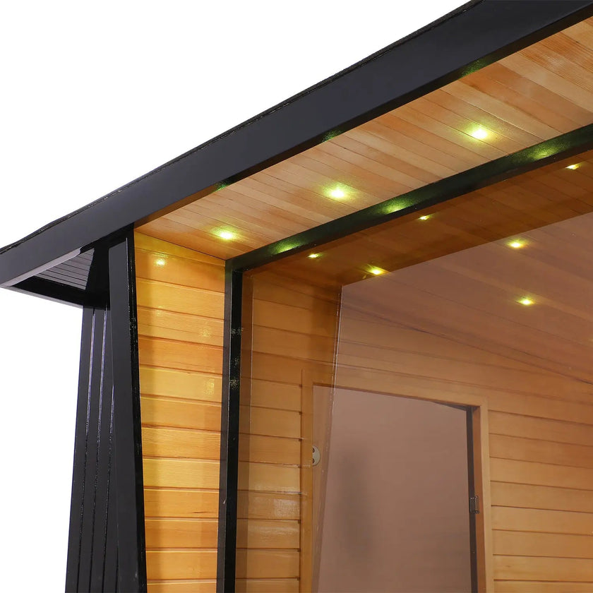 Traditional Hemlock Outdoor Steam Sauna 2–8 Person with 6kW Heater