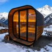 Anyi-FFF Black Thermo Spruce Outdoor Sauna Cabin 4–6 Person