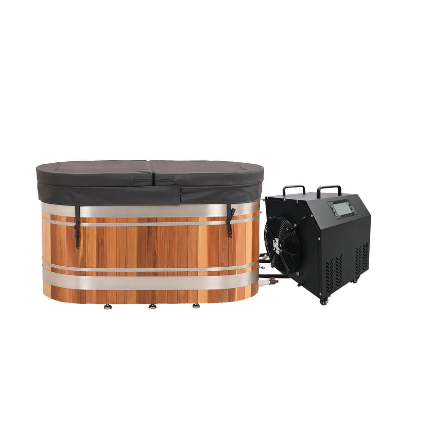 ICE TUB U Shaped Red Cedar Cold Plunge with Chiller