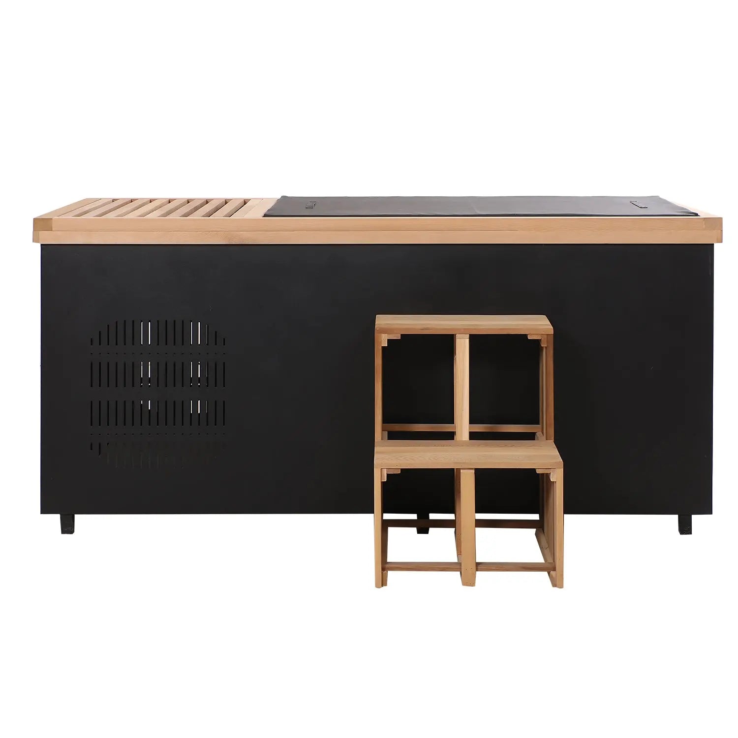 ICE TUB Black Rectangular Red Cedar Cold Plunge