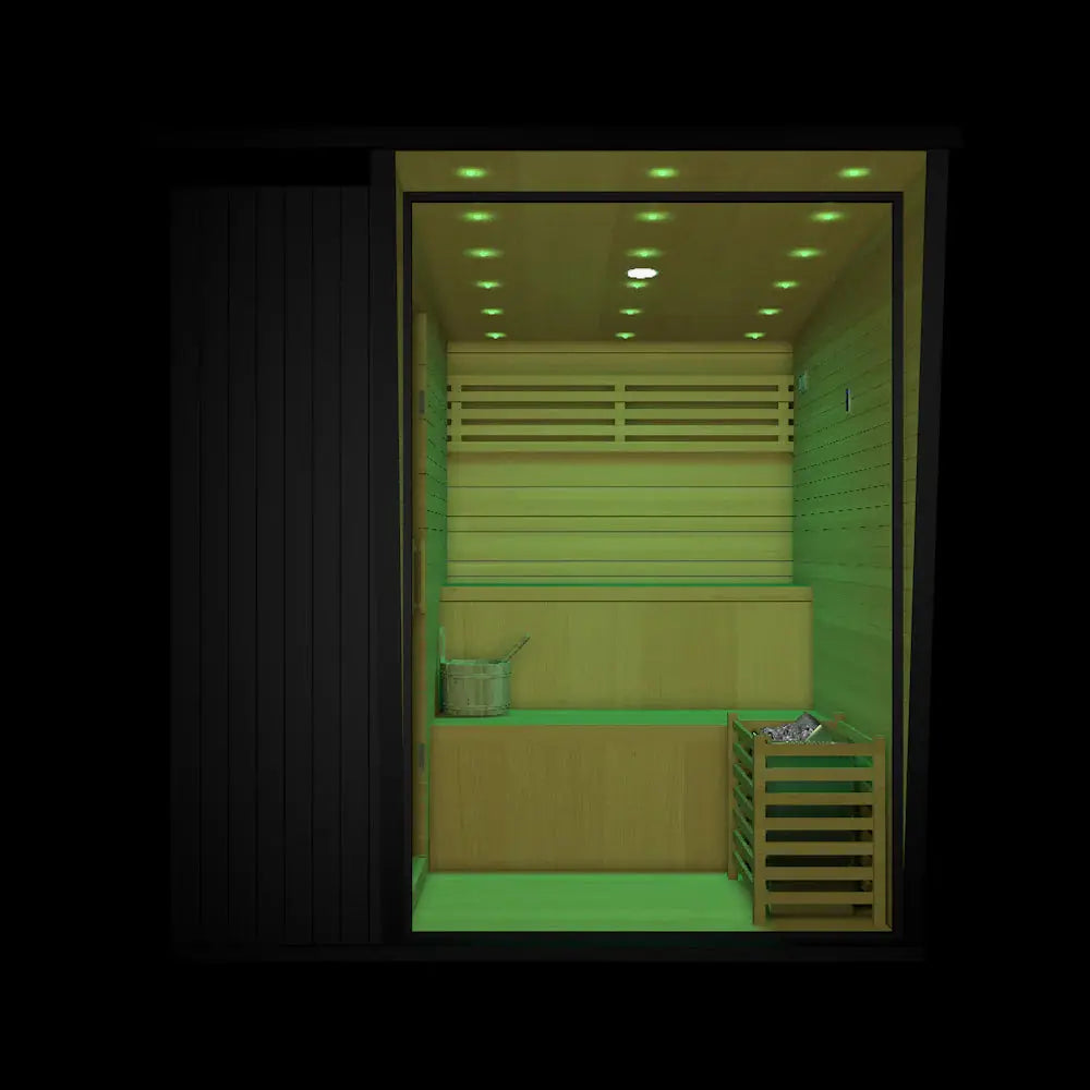 Traditional Hemlock Outdoor Steam Sauna 2–8 Person with 6kW Heater