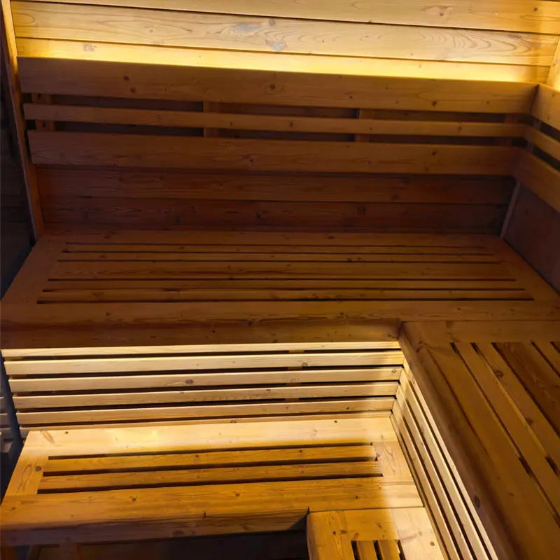Anyi-FFF Black Thermo Spruce Outdoor Sauna Cabin 4–6 Person