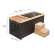 ICE TUB Black Rectangular Red Cedar Cold Plunge