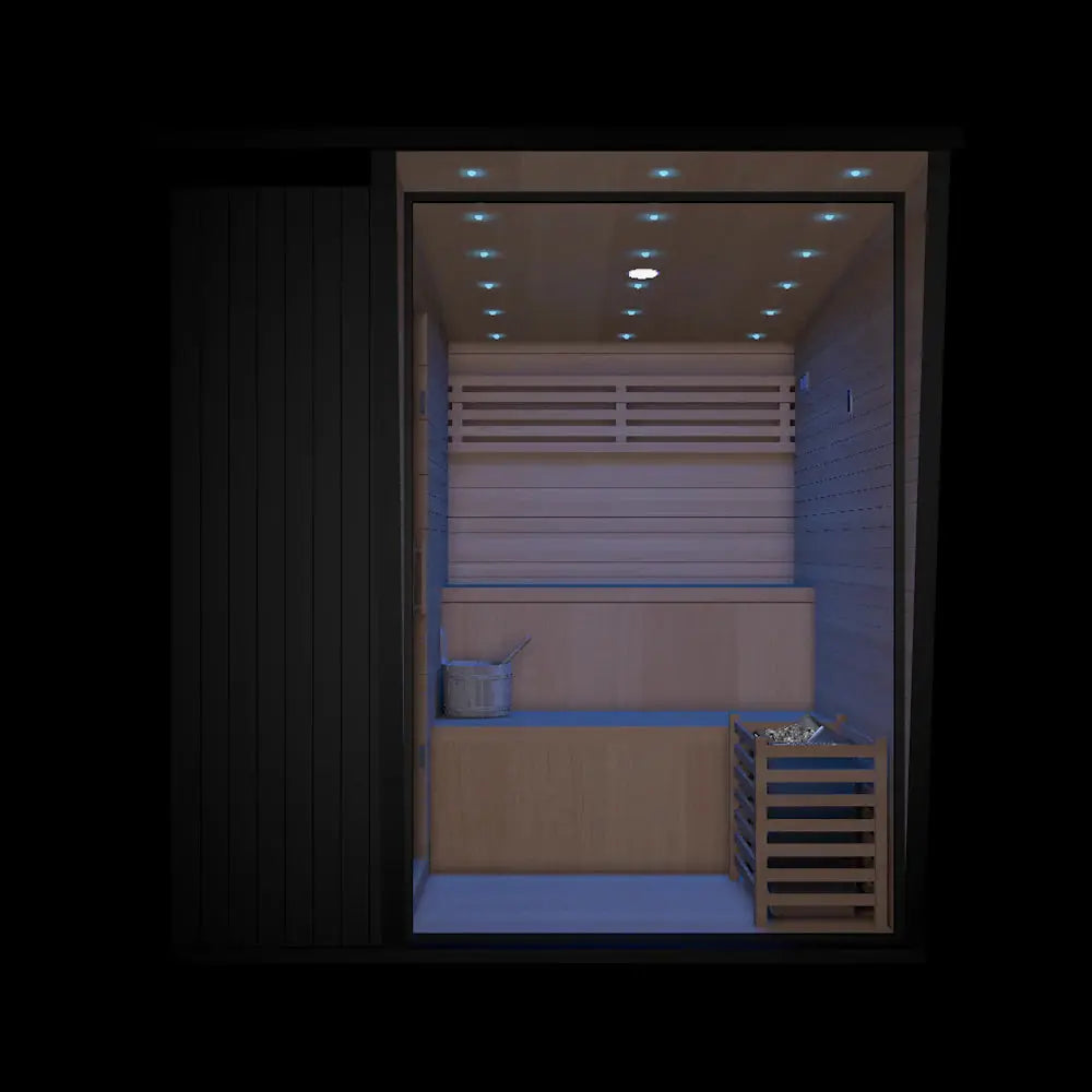 Traditional Hemlock Outdoor Steam Sauna 2–8 Person with 6kW Heater