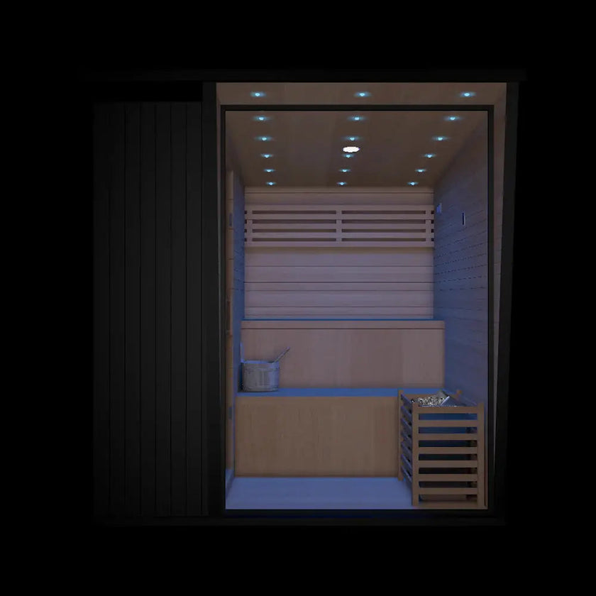Traditional Hemlock Outdoor Steam Sauna 2–8 Person with 6kW Heater