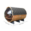 Outdoor Barrel Sauna with Porch and Panoramic Glass | Wood Burning 2–6 Person
