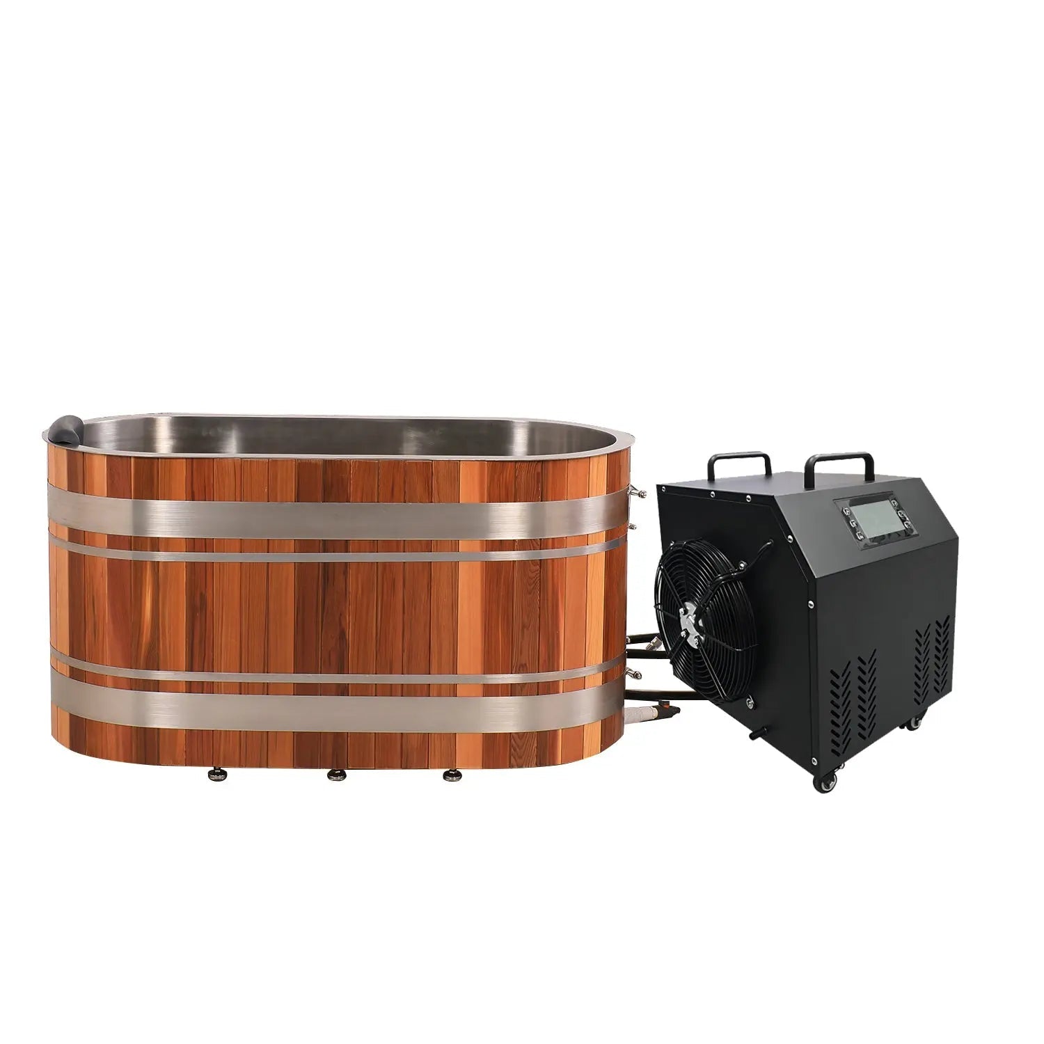 ICE TUB U Shaped Red Cedar Cold Plunge with Chiller