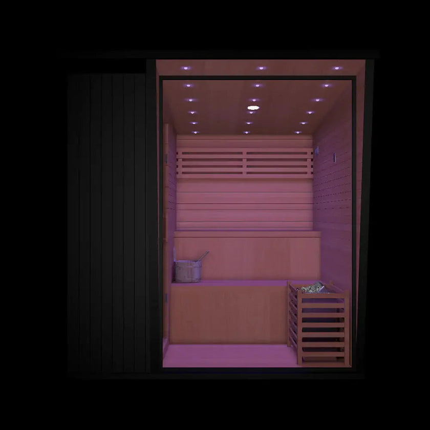 Traditional Hemlock Outdoor Steam Sauna 2–8 Person with 6kW Heater
