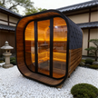 Anyi-FFF Black Thermo Spruce Outdoor Sauna Cabin 4–6 Person