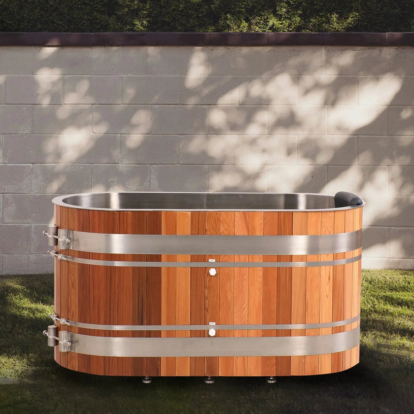ICE TUB U Shaped Red Cedar Cold Plunge with Chiller