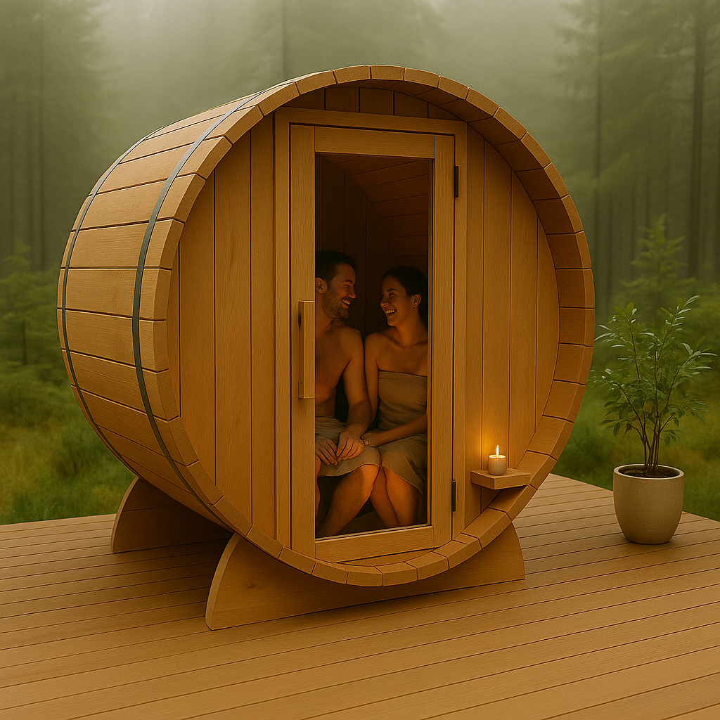 HavenBarrel Cedar Outdoor Sauna for Two