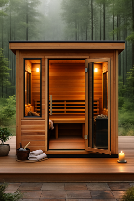 Woodland Ember Vista Outdoor Cedar Sauna