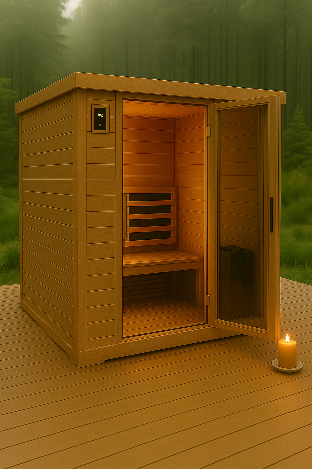Skyline Edge Outdoor Infrared Sauna for Two