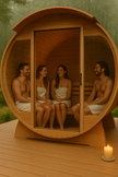 ForestView Panorama Barrel Sauna for Four