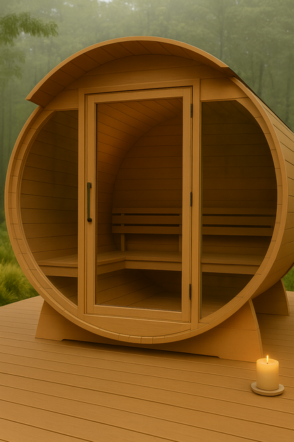ForestView Panorama Barrel Sauna for Four